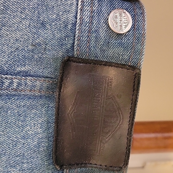 Harley Davidson Embroidered Blue Denim Jean Jacket Women's M - Picture 6 of 12